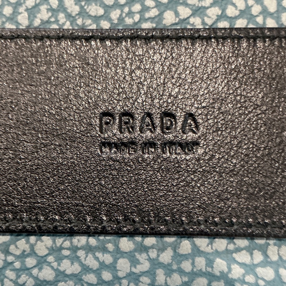 Prada Glossy Black Belt with Silver Buckle - Picture 9 of 11